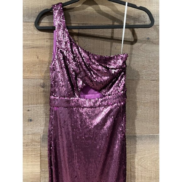 LULUS Prom Perfect Cutout One-Shoulder Sequin Gown Size XS - Picture 5 of 7
